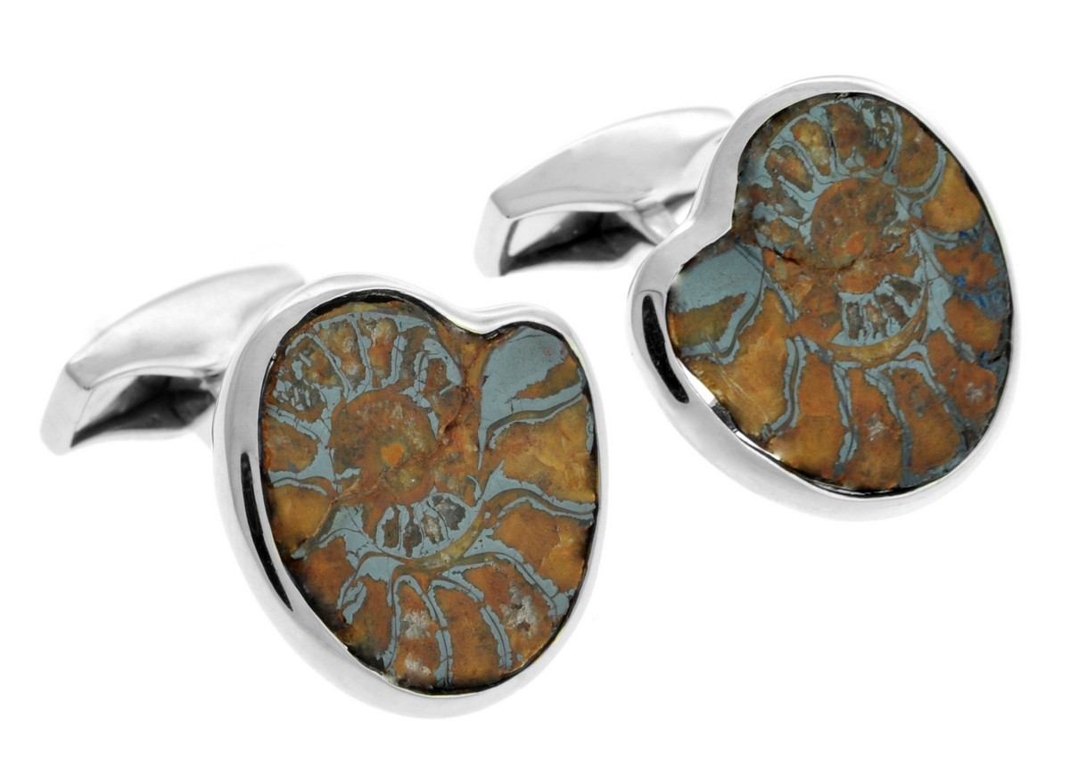 Tateossian Silver Fossil Ammonites Limited Edition Cufflinks