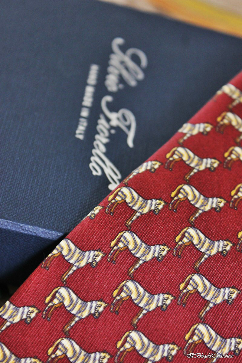 Piccole zebre per la mia cravatta sartoriale Silvio Fiorello