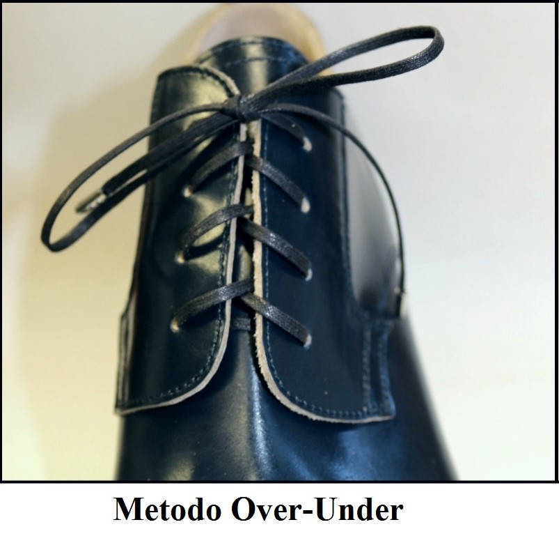 allacciatura scarpe metodo over-under