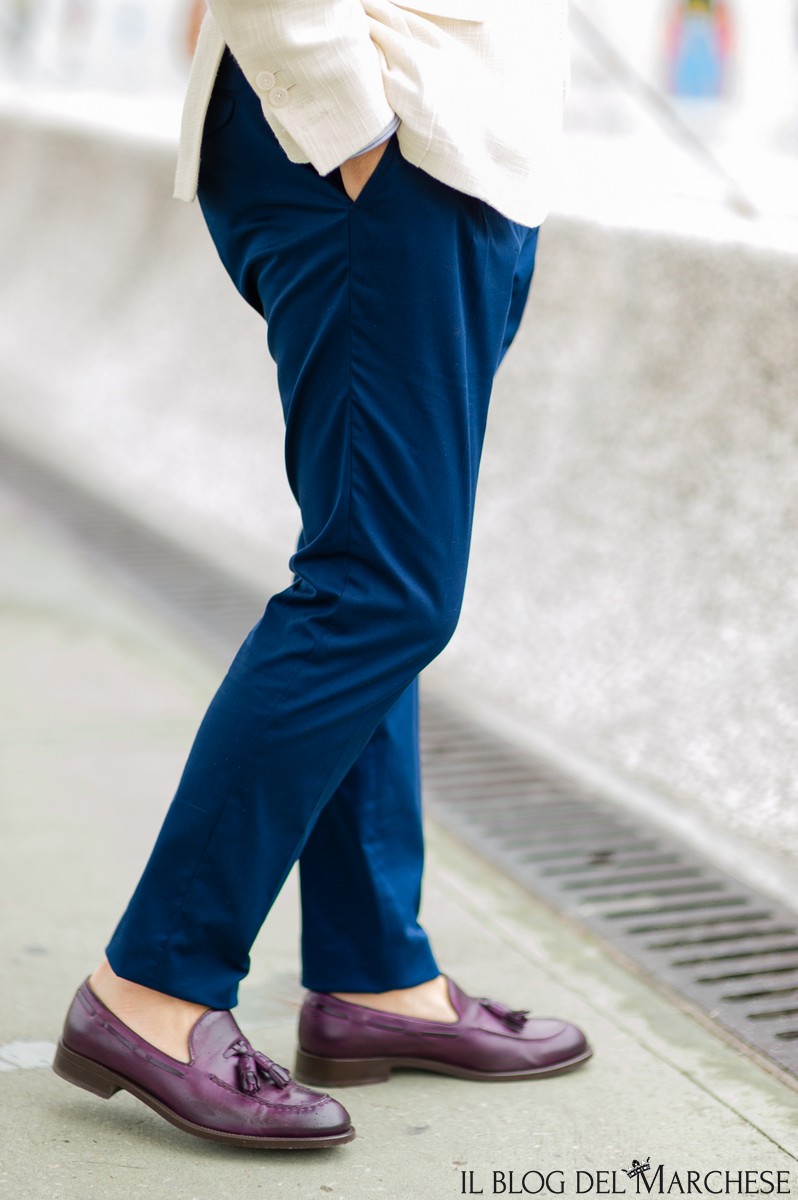 pantaloni blu maschili estate 2016